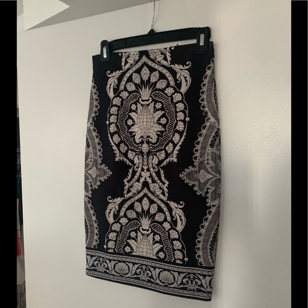 Midi printed skirt